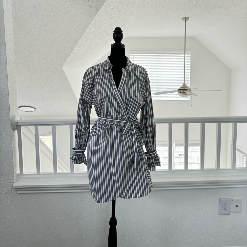 Express stripped shirt dress